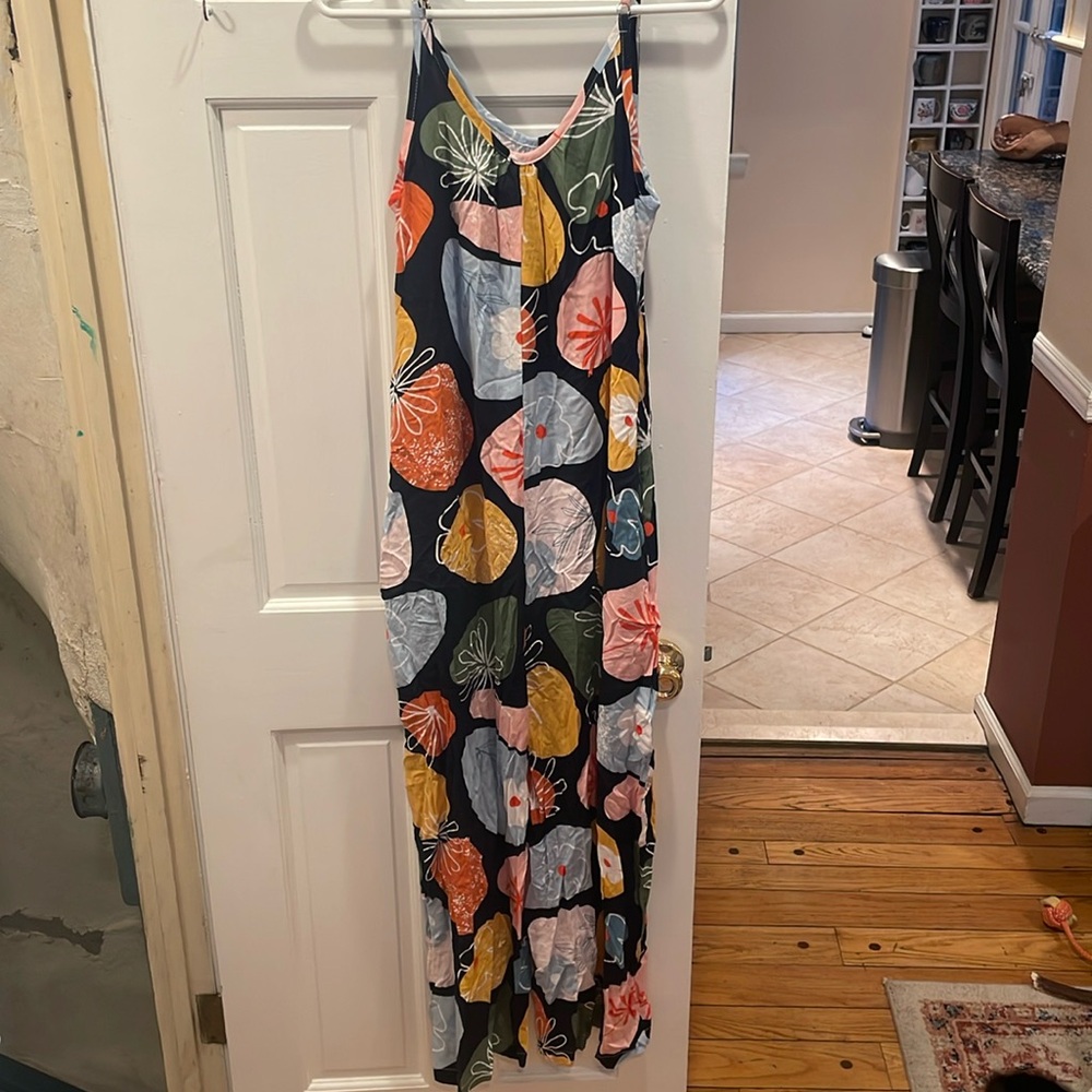 Multicolored bright pant suit
